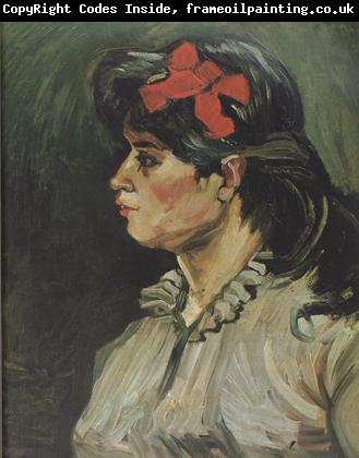 Vincent Van Gogh Portrait of a Woman with rde Ribbon (nn04)
